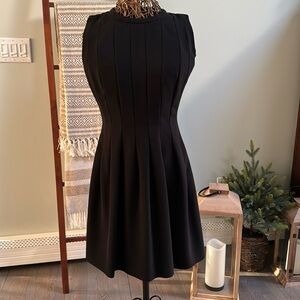 H&M Black sleeveless pleated dress Size 10